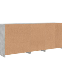 Sideboard mit LED-Leuchten Betongrau 162x37x67 cm