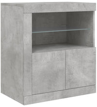 Sideboard mit LED-Leuchten Betongrau 162x37x67 cm