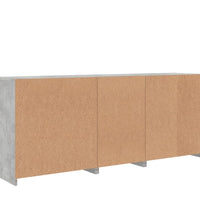 Sideboard mit LED-Leuchten Betongrau 181,5x37x67 cm