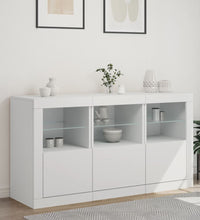 Sideboard mit LED-Leuchten Weiß 123x37x67 cm