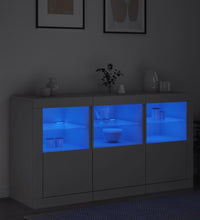 Sideboard mit LED-Leuchten Weiß 123x37x67 cm