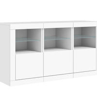 Sideboard mit LED-Leuchten Weiß 123x37x67 cm