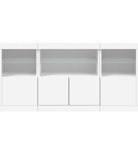 Sideboard mit LED-Leuchten Weiß 142,5x37x67 cm