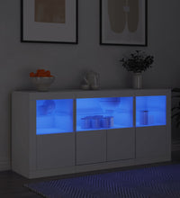 Sideboard mit LED-Leuchten Weiß 142,5x37x67 cm