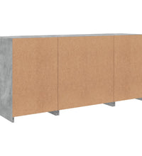Sideboard mit LED-Leuchten Betongrau 142,5x37x67 cm
