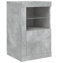 Sideboard mit LED-Leuchten Betongrau 142,5x37x67 cm