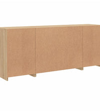 Sideboard mit LED-Leuchten Sonoma-Eiche 163x37x67 cm