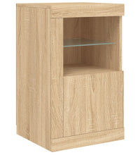 Sideboard mit LED-Leuchten Sonoma-Eiche 163x37x67 cm