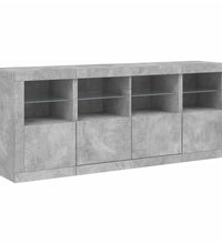 Sideboard mit LED-Leuchten Betongrau 163x37x67 cm