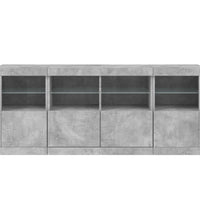 Sideboard mit LED-Leuchten Betongrau 163x37x67 cm