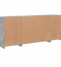 Sideboard mit LED-Leuchten Betongrau 163x37x67 cm