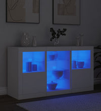 Sideboard mit LED-Leuchten Weiß 123x37x67 cm