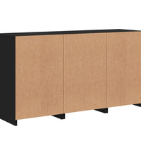 Sideboard mit LED-Leuchten Schwarz 123x37x67 cm