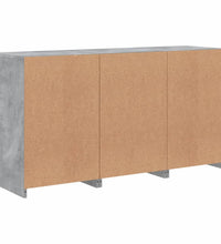 Sideboard mit LED-Leuchten Betongrau 123x37x67 cm