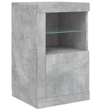 Sideboard mit LED-Leuchten Betongrau 123x37x67 cm