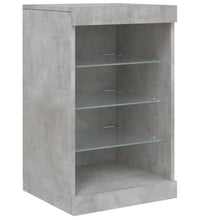 Sideboard mit LED-Leuchten Betongrau 123x37x67 cm