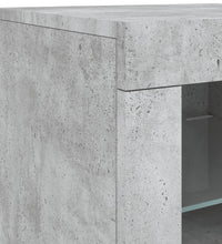 Sideboard mit LED-Leuchten Betongrau 123x37x67 cm