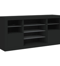 Sideboard mit LED-Leuchten Schwarz 142,5x37x67 cm