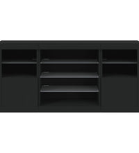 Sideboard mit LED-Leuchten Schwarz 142,5x37x67 cm