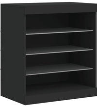 Sideboard mit LED-Leuchten Schwarz 142,5x37x67 cm