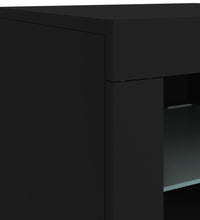 Sideboard mit LED-Leuchten Schwarz 142,5x37x67 cm