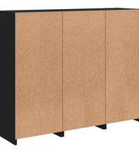 Sideboards mit LED-Leuchten 3 Stk. Schwarz Holzwerkstoff