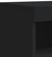 Sideboards mit LED-Leuchten 3 Stk. Schwarz Holzwerkstoff