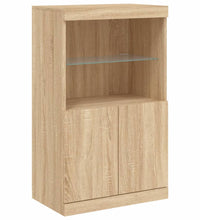 Sideboards mit LED-Leuchten 3 Stk. Sonoma-Eiche Holzwerkstoff