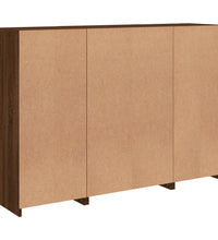 Sideboards mit LED-Leuchten 3 Stk. Braun Eichen-Optik