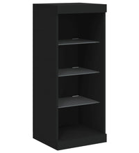 Sideboards mit LED-Leuchten 3 Stk. Schwarz Holzwerkstoff