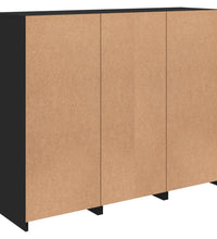 Sideboards mit LED-Leuchten 3 Stk. Schwarz Holzwerkstoff