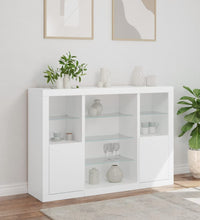 Sideboards mit LED-Leuchten 3 Stk. Weiß Holzwerkstoff