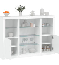 Sideboards mit LED-Leuchten 3 Stk. Weiß Holzwerkstoff