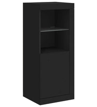 Sideboards mit LED-Leuchten 3 Stk. Schwarz Holzwerkstoff