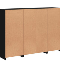 Sideboards mit LED-Leuchten 3 Stk. Schwarz Holzwerkstoff