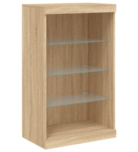 Sideboards mit LED-Leuchten 3 Stk. Sonoma-Eiche Holzwerkstoff