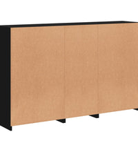 Sideboard mit LED-Leuchten Schwarz 162x37x100 cm