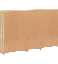 Sideboard mit LED-Leuchten Sonoma-Eiche 162x37x100 cm