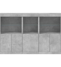 Sideboard mit LED-Leuchten Betongrau 162x37x100 cm