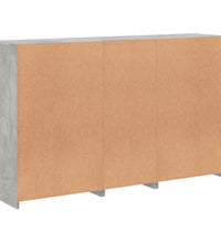 Sideboard mit LED-Leuchten Betongrau 162x37x100 cm