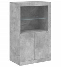 Sideboard mit LED-Leuchten Betongrau 162x37x100 cm
