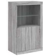 Sideboard mit LED-Leuchten Grau Sonoma 162x37x100 cm