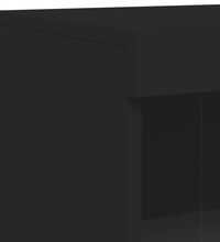 Sideboard mit LED-Leuchten Schwarz 181,5x37x100 cm