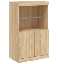 Sideboard mit LED-Leuchten Sonoma-Eiche 181,5x37x100 cm