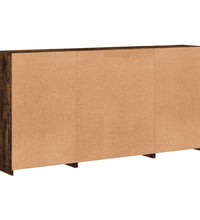 Sideboard mit LED-Leuchten Räuchereiche 202x37x100 cm