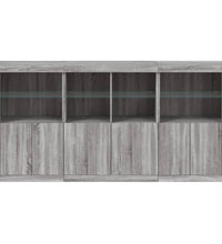 Sideboard mit LED-Leuchten Grau Sonoma 202x37x100 cm