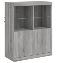 Sideboard mit LED-Leuchten Grau Sonoma 202x37x100 cm