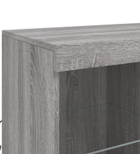 Sideboard mit LED-Leuchten Grau Sonoma 202x37x100 cm