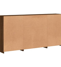 Sideboard mit LED-Leuchten Braun Eichen-Optik 202x37x100 cm