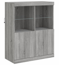 Sideboard mit LED-Leuchten Grau Sonoma 283x37x100 cm